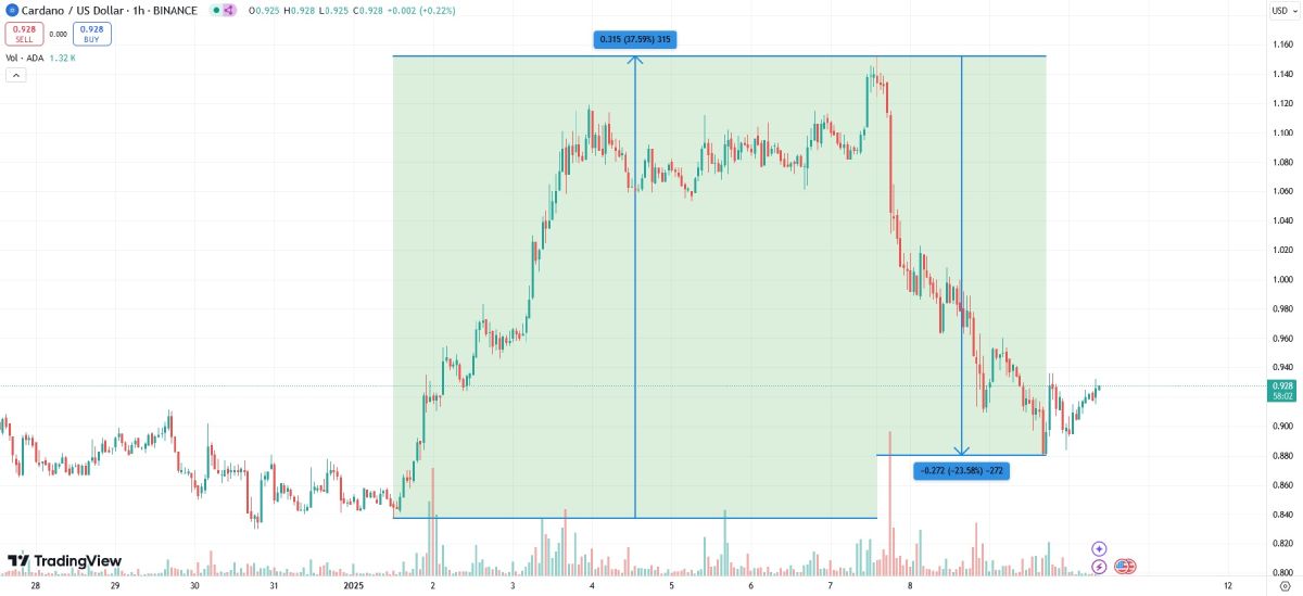 Памп и дамп курса Cardano в 2025 году